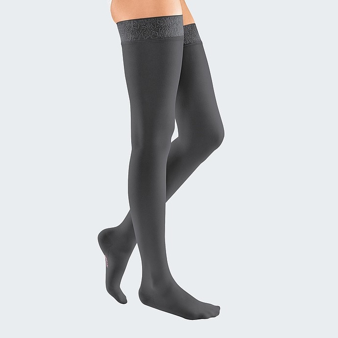 Compression Stockings, Knee High, Closed Toe, Anthracite