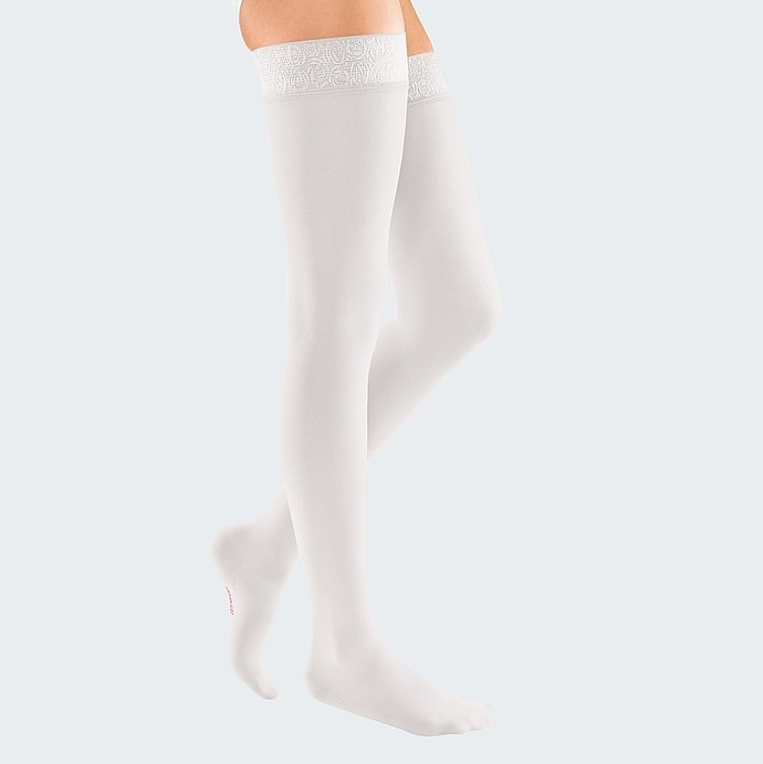  mediven Plus for Men & Women, 20-30 mmHg, Thigh High w/Silicone  Topband, Open Toe : Health & Household