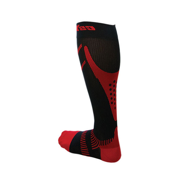 CSX Active Compression Socks 15-20 mmHg (Red on Black)