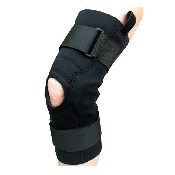 MKO Hinged Knee Brace with covered aluminum hyper-extension hinges.