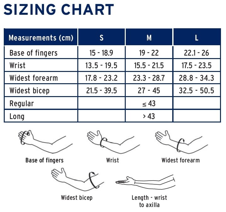  Soft Dream Armsleeve Size Chart